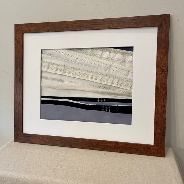 2020s Contemporary Semi-Abstract​ Mixed Media Nautical Sailcloth Landscape​ - By JJ-Hogan | Open Wide My Heart, Framed For Sale - Image 5 of 9