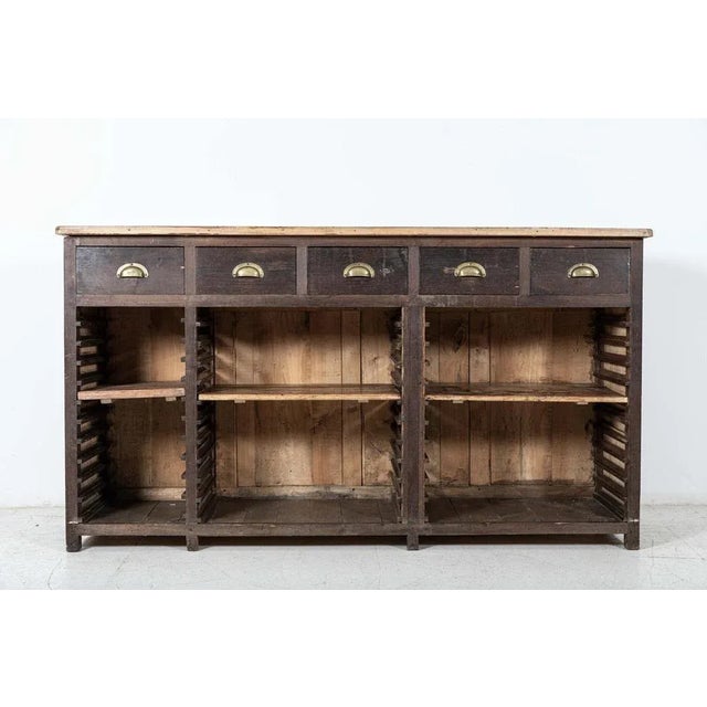 19th Century French Printer's Cabinet or Counter For Sale - Image 4 of 17