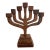 Mid 20th Century Wooden Handmade 7 Arm Menorah For Sale