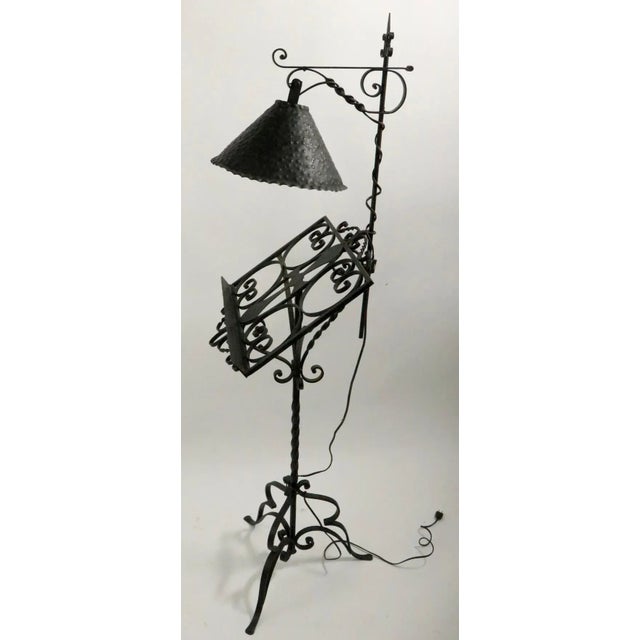 Gothic Arts & Crafts, Wrought Iron Bible, Bookstand, Lecturn, Maitre D Stand For Sale - Image 10 of 11