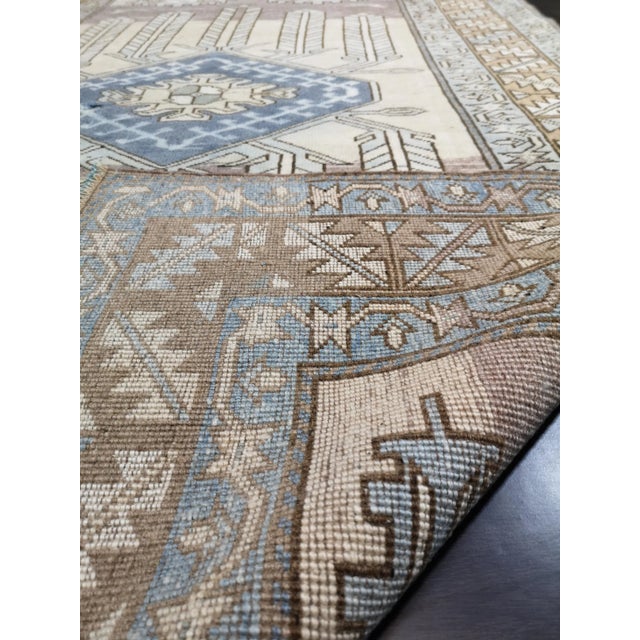 Vintage Turkish Geometric Hand-Knotted Anatolian Rug For Sale - Image 9 of 13