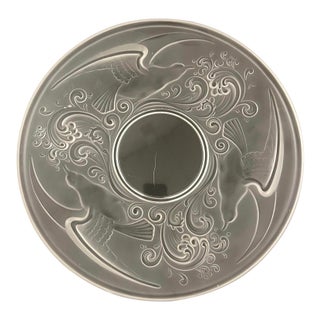 1930s Val St. Lambert Art Deco Gloucester Frosted Charger Platter - Belgium For Sale