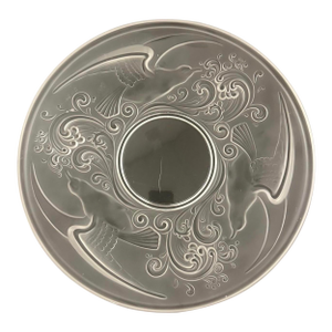 1930s Val St. Lambert Art Deco Gloucester Frosted Charger Platter - Belgium