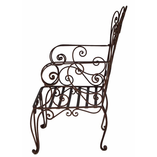1990s Vintage Wrought Iron Garden Chairs, Set/3 For Sale - Image 5 of 12