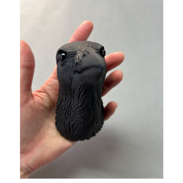 Karla Walter Ceramic Wall Sculpture of Crow #15 2023 For Sale In West Palm - Image 6 of 12