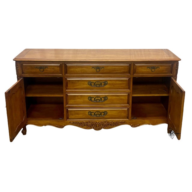 Vintage Hickory White Flanders Collection French Country Style Walnut