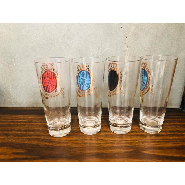 Multi-Colored Mid-Century Modern Glasses- Set of 4 For Sale - Image 4 of 5