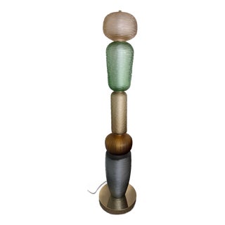 Large Contemporary Totem Murano Glass Floor Lamp by Studio Ad, Italy For Sale
