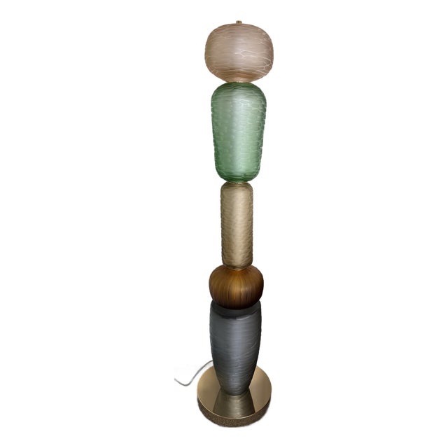Large Contemporary Totem Murano Glass Floor Lamp by Studio Ad, Italy For Sale