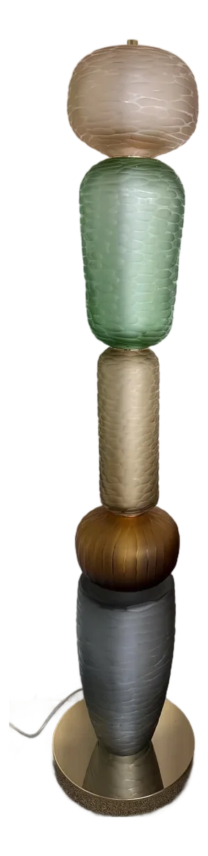 Large Contemporary Totem Murano Glass Floor Lamp by Studio Ad, Italy