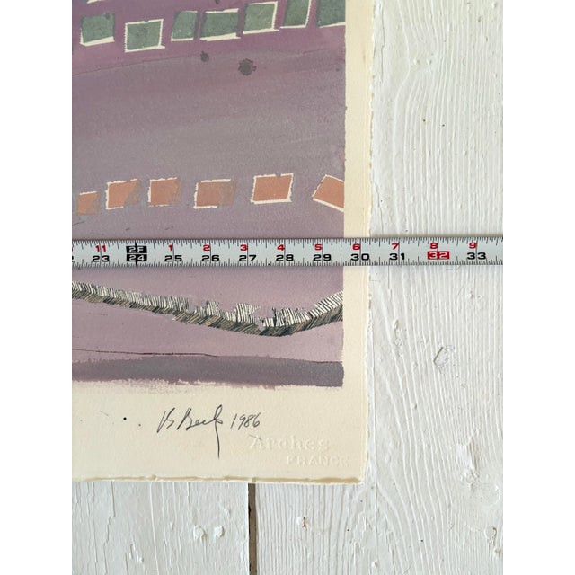 Barbara Beck 1986 Abstract Acrylic Painting on Paper - Signed/Dated/Unframed For Sale - Image 9 of 9