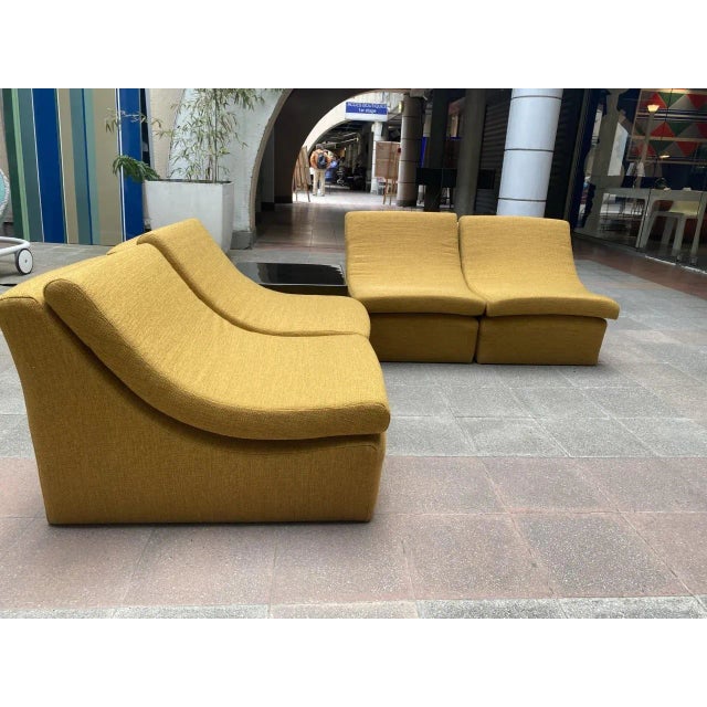Guy lefèvre (dlg) – soft sofa composed of 4 chairs with removable seat qvadrat fabric dimensions per module: l 62 x h 64 x...