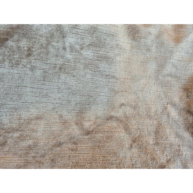 Scalamandre designer fabric, 5+ yards of gorgeous silver gray "Paddington" strie cotton velvet. Beautiful , soft feel.