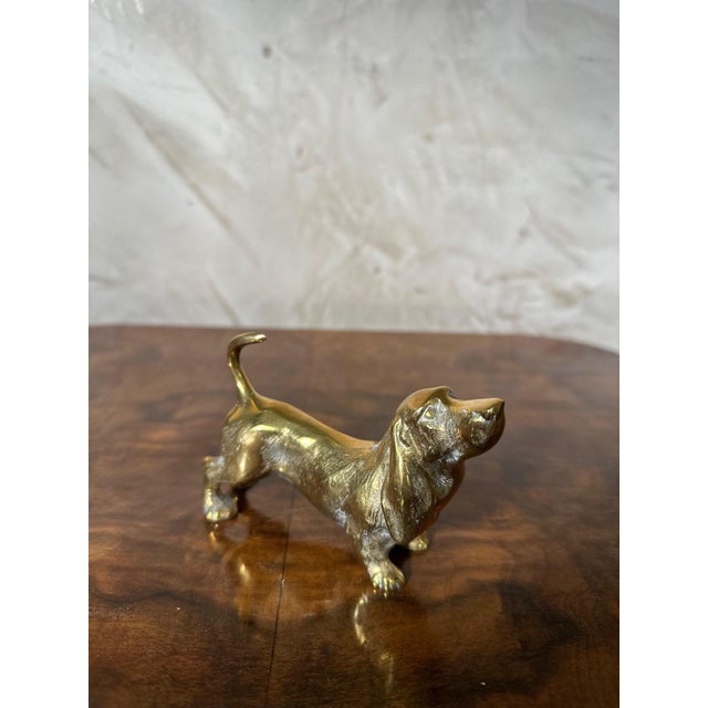 Vintage Basset Hound in Brass, 1960s For Sale - Image 9 of 11