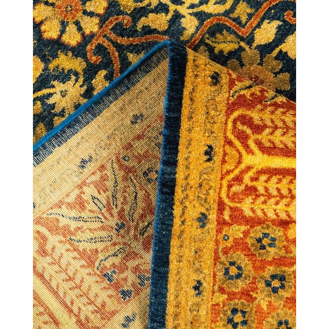 Mogul, One-of-a-Kind Hand-Knotted Area Rug in Blue, 6' 2" x 8' 7" For Sale In New York - Image 6 of 8