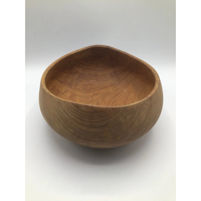 Mid-Century Modern Oblong Signed Lloyd Big Leaf Maple Serving Bowl For Sale - Image 3 of 13