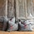 French Linen Accent Cover – Pompadour Nuage 20 For Sale In Los Angeles - Image 6 of 6