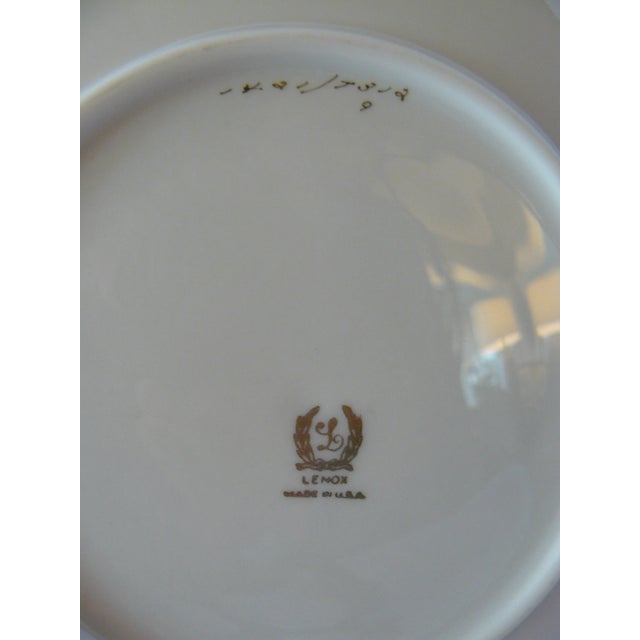 Pre-1954 Hand Painted Lenox Plates by Jan Nosek - Set of 12 For Sale - Image 10 of 13