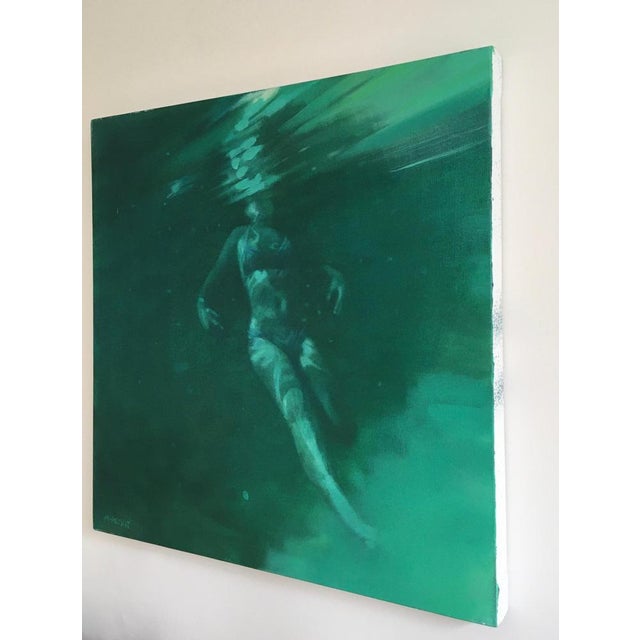 Patsy McArthur, Swimmer in Green, Oil Painting, 2025 For Sale - Image 4 of 6