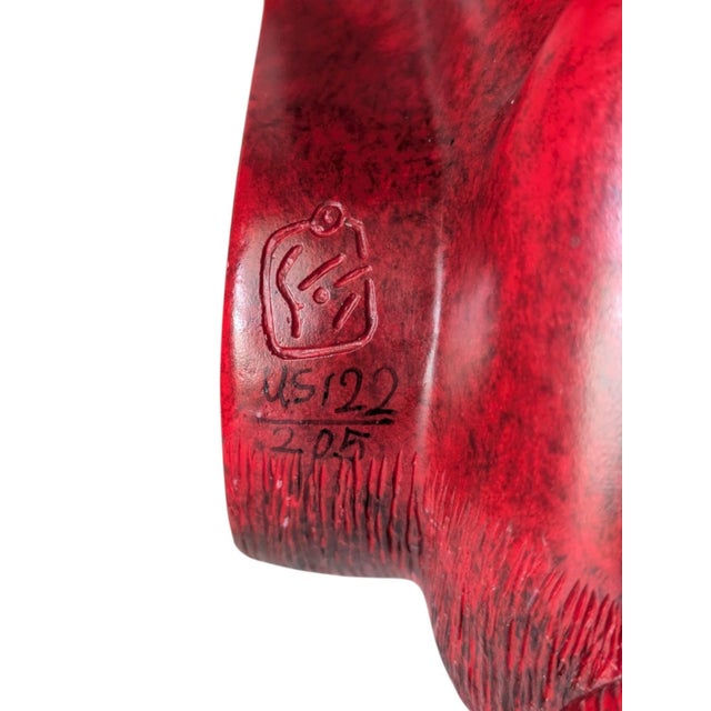 Abstract Govinder Nazran Scratch and Sniff Sculpture Red Black Dog 122/205 For Sale - Image 3 of 11