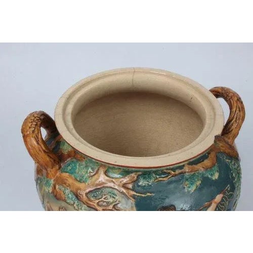 Vintage Green and Brown Decorative Dish For Sale - Image 11 of 13