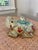 Charming large scale ceramic frog box with smaller frog lid. Great colors and fantastic detail. A wonderful conversation...