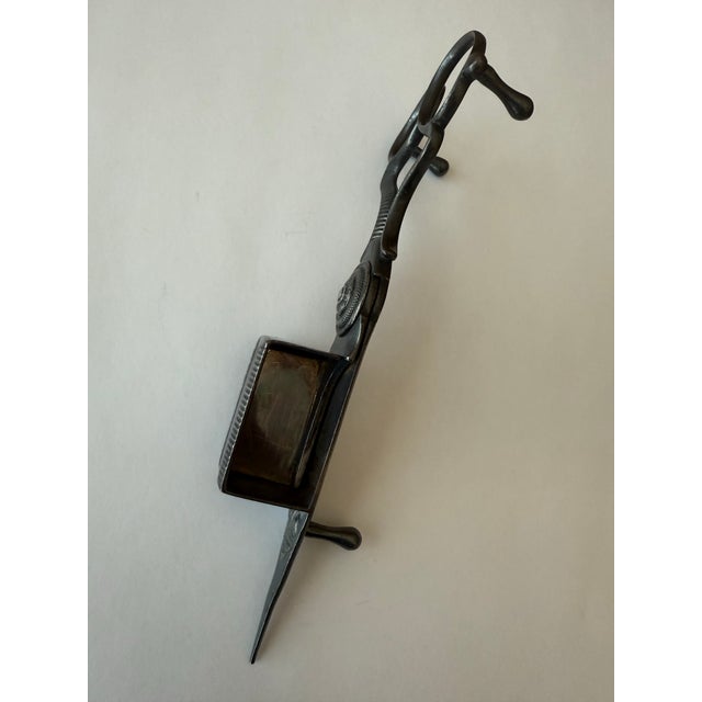 Antique Footed Ornate Candle Snuffer Wick Cutter / Trimmer Scissors Late 19th Century Rare Design Details For Sale - Image 12 of 12