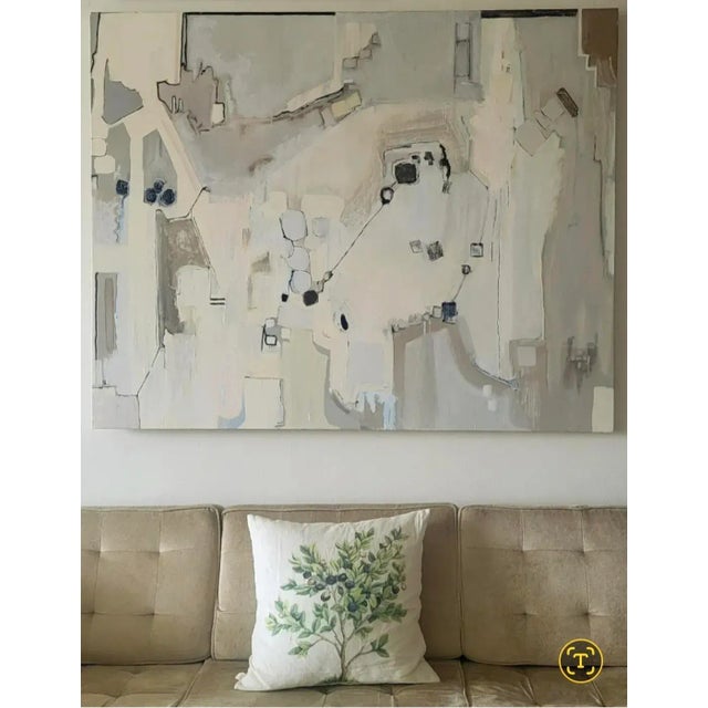 Tan Abstract Expressionist Oil Painting by Lynn Christian Titled: Klimtaos For Sale - Image 8 of 8