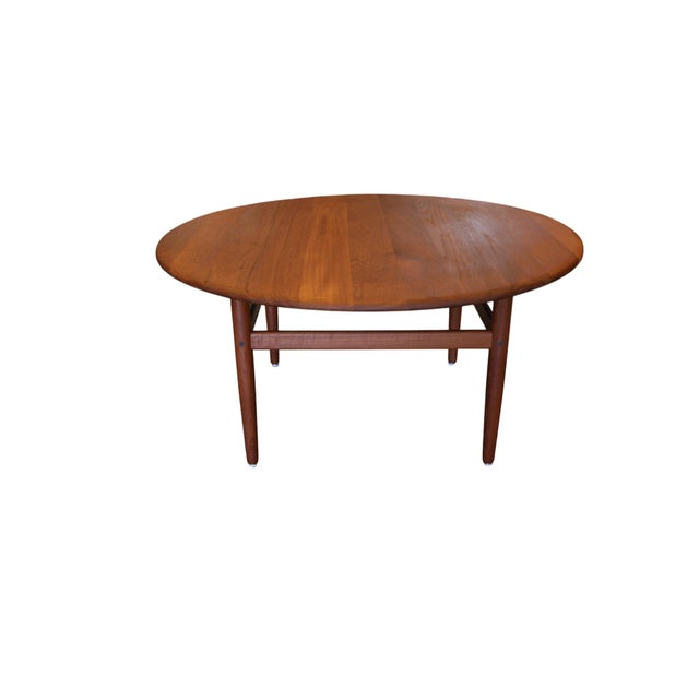 Brown Round Coffee Table in Teak from A/S Niels Bach Møbelfabrik, 1960s For Sale - Image 8 of 15