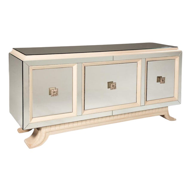 French Art Deco Mirror Sideboard, 1940s For Sale