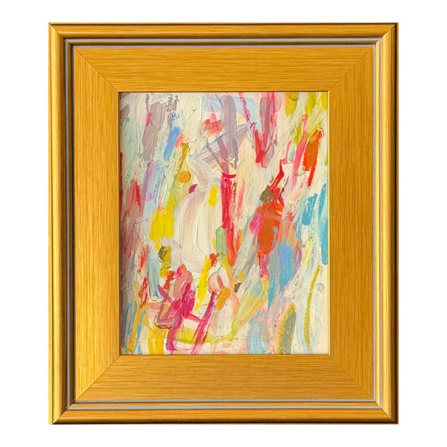 Framed Abstract Mixed-Media Painting For Sale