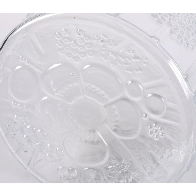 Transparent Iittalla Flora Oiva Toikka Large Glass Vintage Salad Bowl For Sale - Image 8 of 9