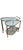This Hollywood Regency swivel bar cart exudes glamor and classic design. It features three glass tops and a roll out...