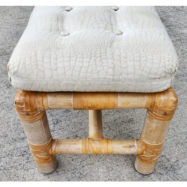 Late 20th Century Drexel Heritage Bamboo Bench For Sale - Image 5 of 12