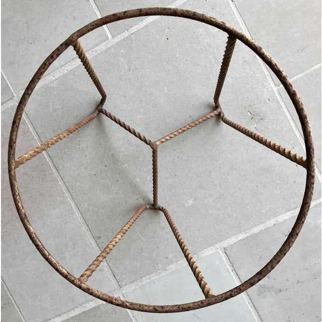 Circa 1980 Nicely-Sized Victorian-Style Steel Wirework Planter Basket & Forged Steel Stand – 2 Pieces For Sale - Image 16 of 18