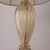 Glass Murano Blown Glass Table Lamp with Clear Anche Gold Color with Lampshade, Italy For Sale - Image 7 of 11