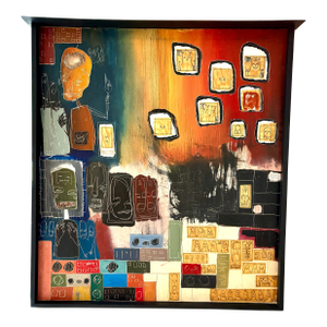 Abstract Expressionist Collage in the Style of Jean Michel Basquiat