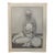 1940s Original Signed Graphite Illustration of Bathing Beauty With Ball, 13.5 X 10.5 In. For Sale