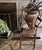 Wood Antique Primitive Bentwood Arm Ladder Back Chair With Original Woven Splint Seat For Sale - Image 7 of 10