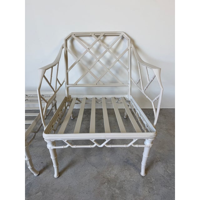 Brown Jordan Calcutta White Aluminum Outdoor Furniture - Set of 3 For Sale - Image 13 of 18