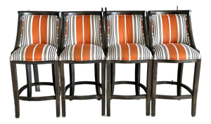Set of 4 Kreiss Thames Upholstered Barstools