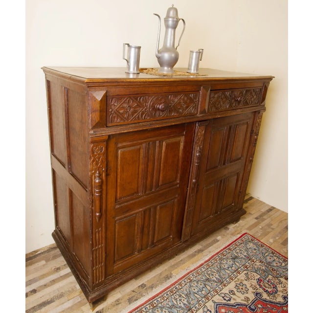 17th Century Flemish Oak Chest of Drawers For Sale - Image 3 of 9