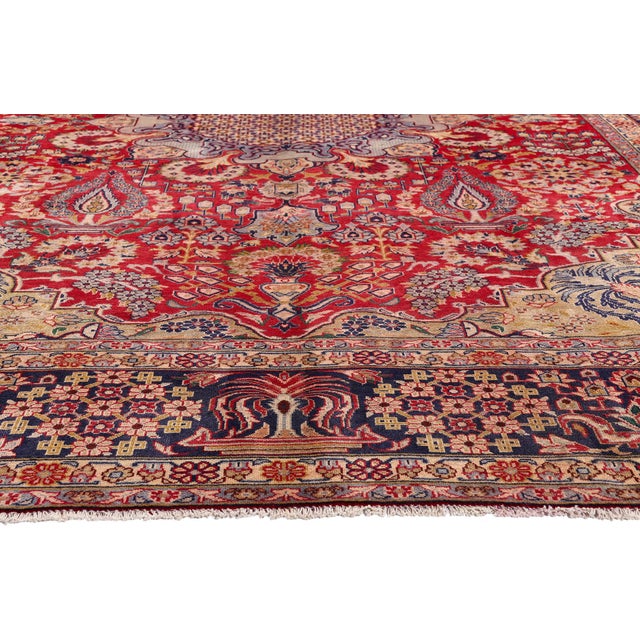 Vintage Persian Najafabad Rug, 09'08 X 13'04 For Sale - Image 4 of 10