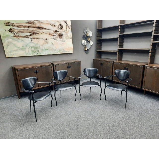 Mid-Century Modern Model Marilyn Chairs from Arrben, 1980s, Set of 4 For Sale - Image 3 of 14