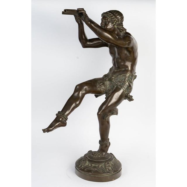 E. Piron, The Piper, 1900, Bronze For Sale - Image 3 of 9