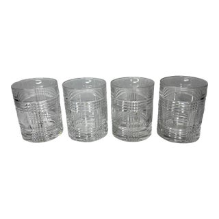 Ralph Lauren Glendale Lowball Crystal Barware- Set of 4 For Sale