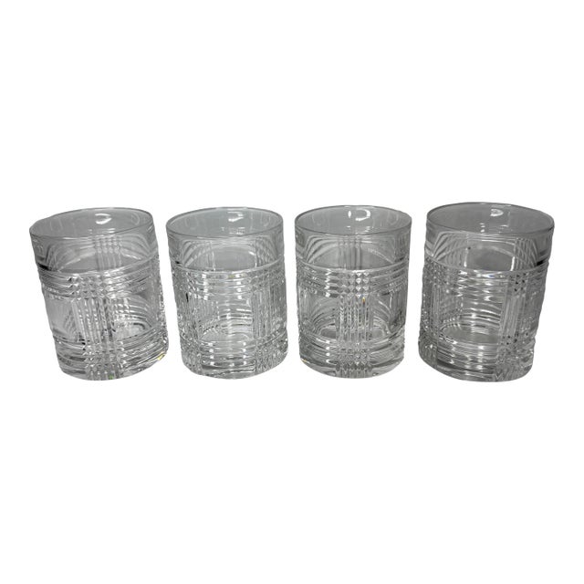 Ralph Lauren Glendale Lowball Crystal Barware- Set of 4 For Sale