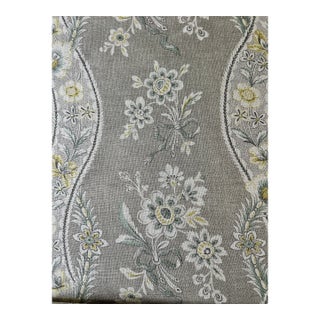 Schumacher 175981 Le Castellet Grisaille and Jonquil Fabric 2 Yards For Sale