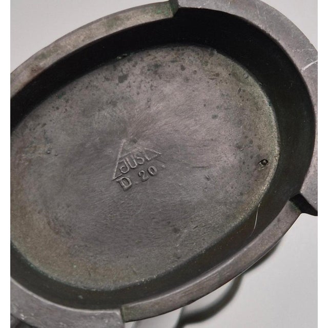 Danish Grace Art Deco Sculptural Vase in Diskometal by Just Andersen, 1930s For Sale - Image 9 of 13