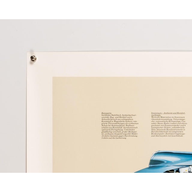 Beige Porsche 911 Turbo Poster, 1990 For Sale - Image 8 of 9